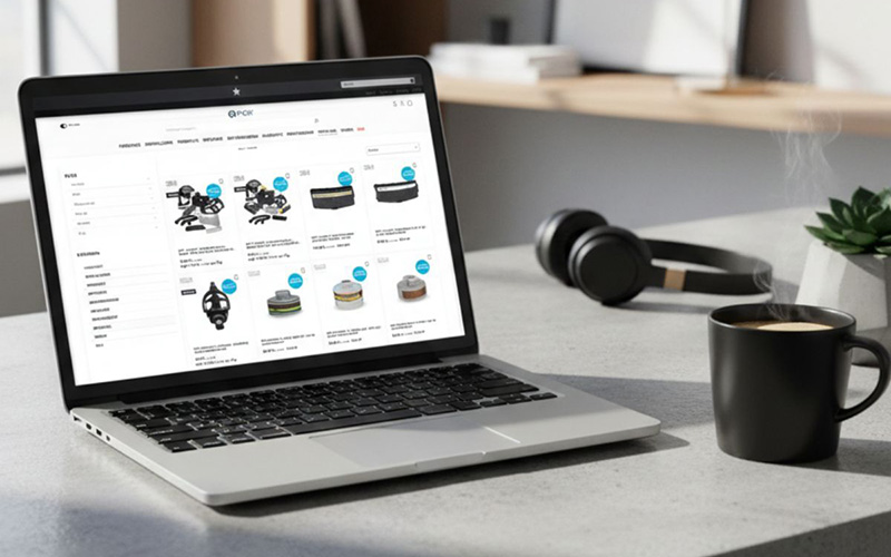 Laptop mit Webseite von PCH